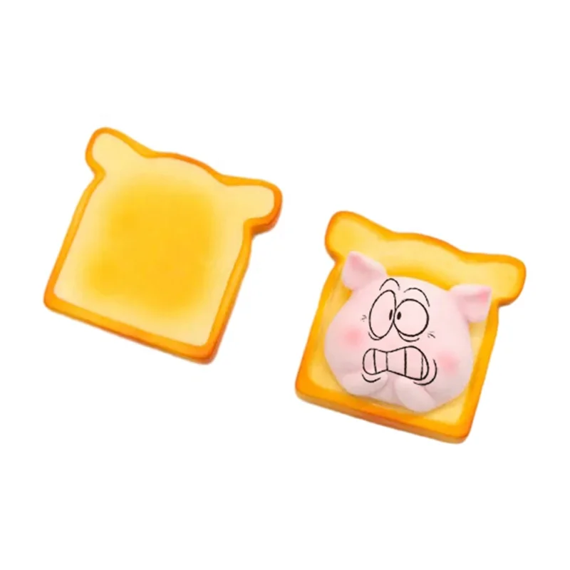 Home Decoration Tools Customized 3D Cute Toast Shape Silicone Fridge Magnets 3D Magnets for Fridge