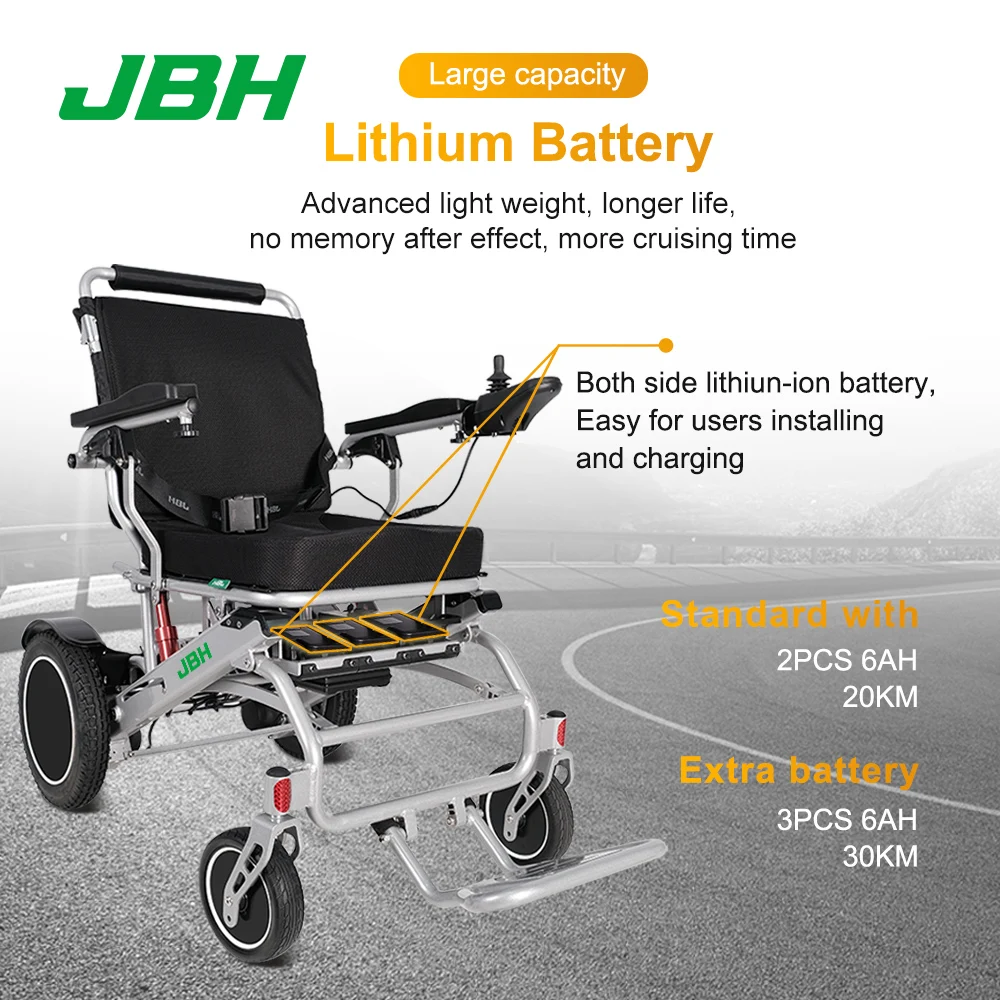Portable foldable light strong manual and powered wheelchair motors 24v handicapped elderly
