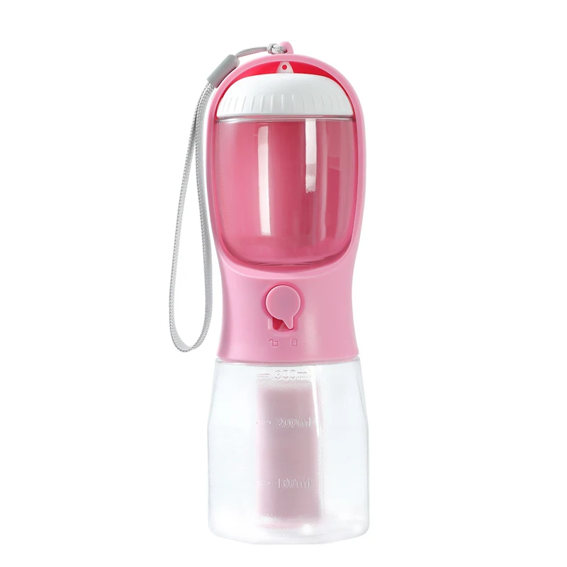 Best Selling 3 in 1  Portable Dog Water Bottle with Food Container Multifunctional Wholesale Pet Supplies Made of Plastic