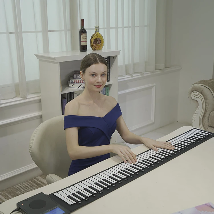 Мини Портативный пианино для подарков распродажа портативное складное электронное с 88 клавишами ручной рулон складной мягкий электронный