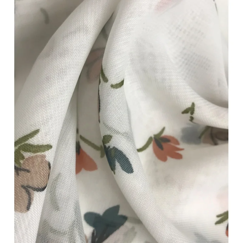 Шифоновая ткань с принтом из полиэстера