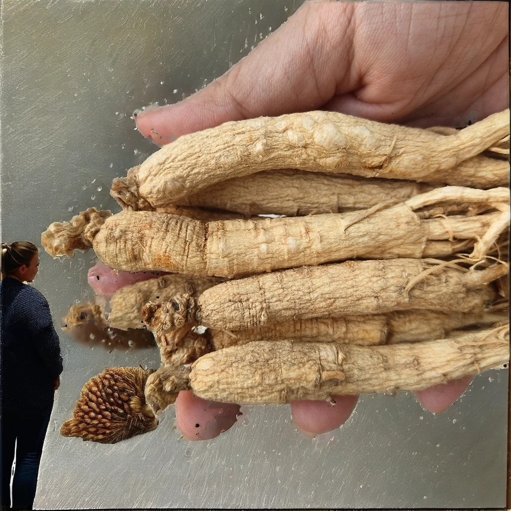 Changbai Mountain White Ginseng Dried Root Bitter Taste Natural Treasure Essence for Adults
