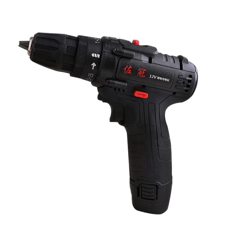 12V 1350RPM 30Nm Variable Speed Brushless Cordless Electric Rechargeable Drill with 30 Accessories