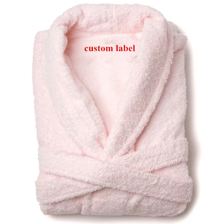 Custom Size 100% Cotton terry Hotel Bathrobe For Spa Summer Bulk Bath Robes shawl Collar