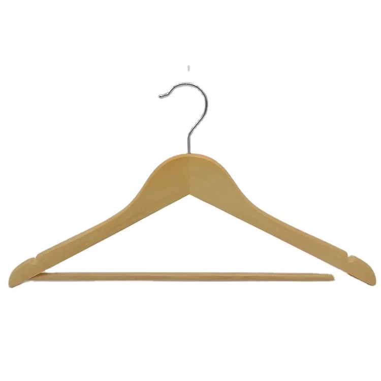 
Factory price custom logo wholesale modern cheap for suit clothes pants wooden hangers non-slip 100pcs 