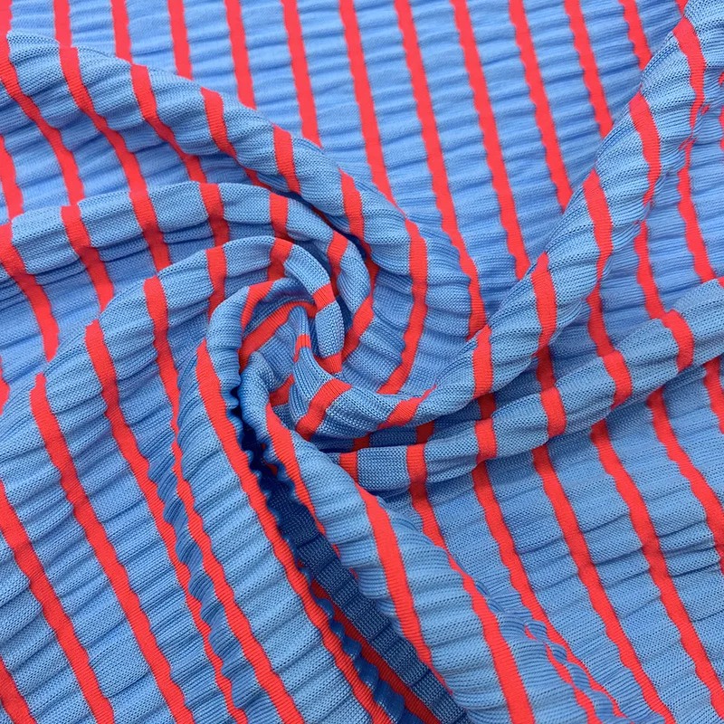 Hot selling 4 way stretch yarn-dyed stair  tricot  for swimwear