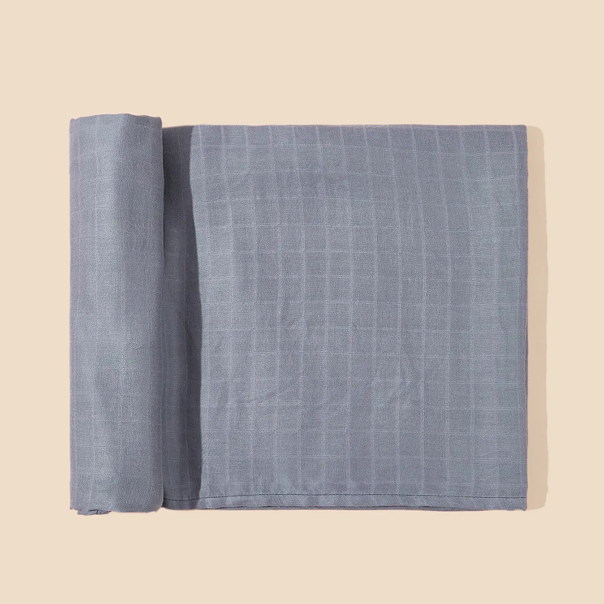 Мягкое бамбуковое хлопковое однотонное детское муслиновое одеяло из дышащего бамбукового волокна