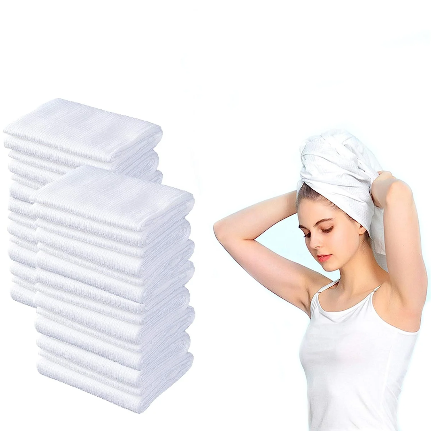 Large Disposable Salon Towels Spa and Salon Quality Softness for Guests Disposable Hair Drying Towel