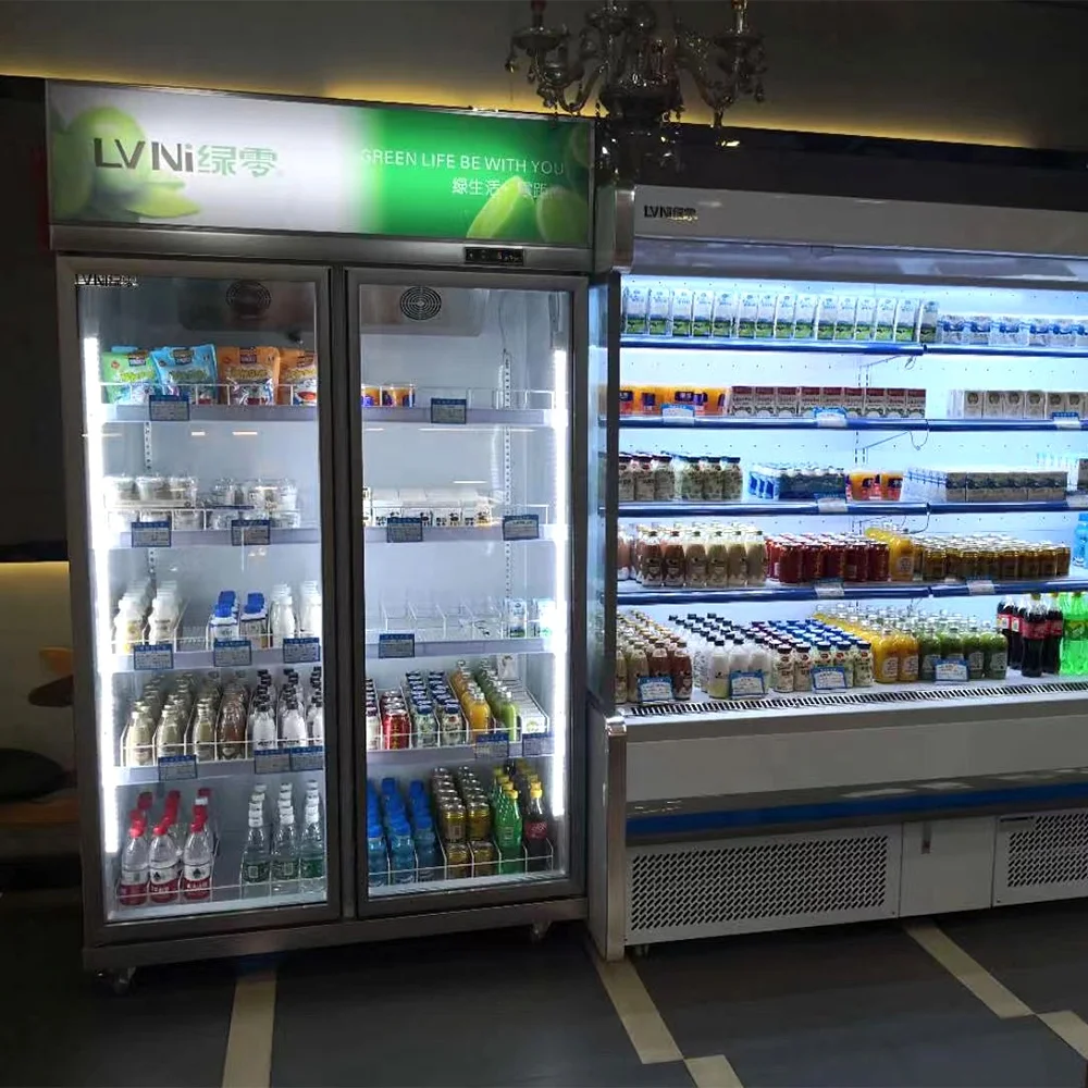 Display refrigerator glass door big capacity back bar cooler beverage fridge drinks showcase freezer