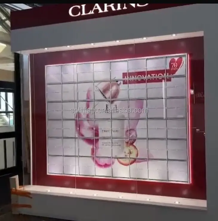 Product launch display exhibition variable poster wall picture Mechanical poster turning wall picture flap