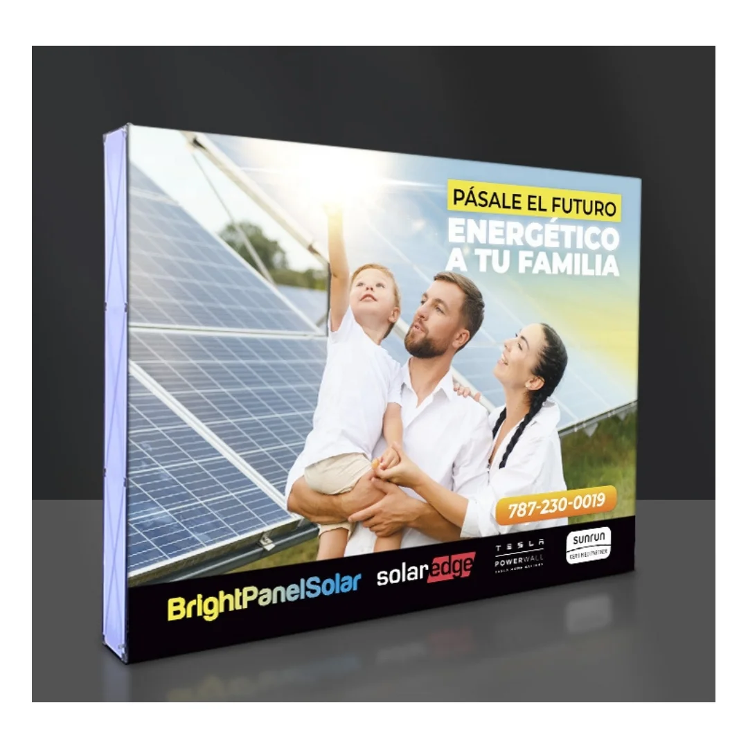 50 Order Custom printed portable exhibition expo seg aluminum frame backlit trade show booth display led tension fabric backdrop