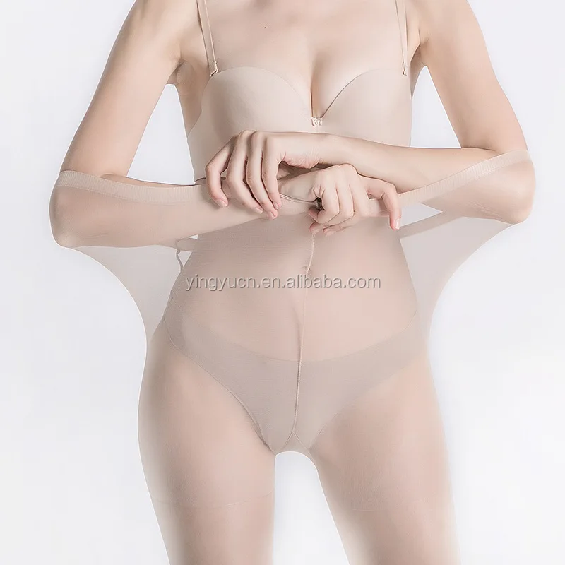 Chinese factory manufacturers best quality girls ladies womens sheer support transparent snagging sheer toe pantyhose