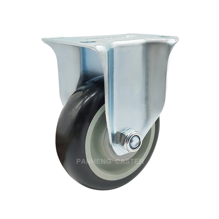 Professional Factory 3/4/5 Inch Trolley Rigid PU Caster Wheel