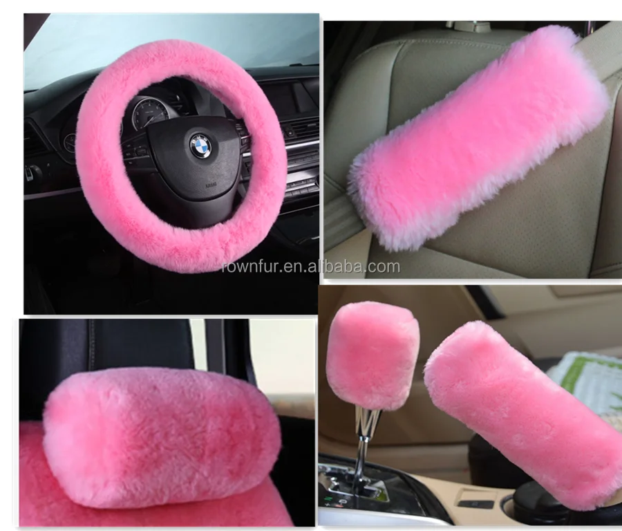 Popular interior decoration car steering wheel artificial fur universal car steering wheel for winter