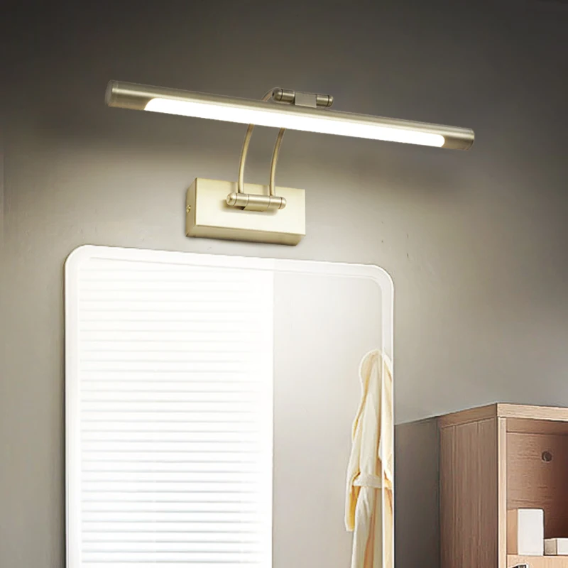 
Led bathroom lighting modern golden home light wall mounted sconce lamps led modern led wall lamps for vanity mirror lights ip44 