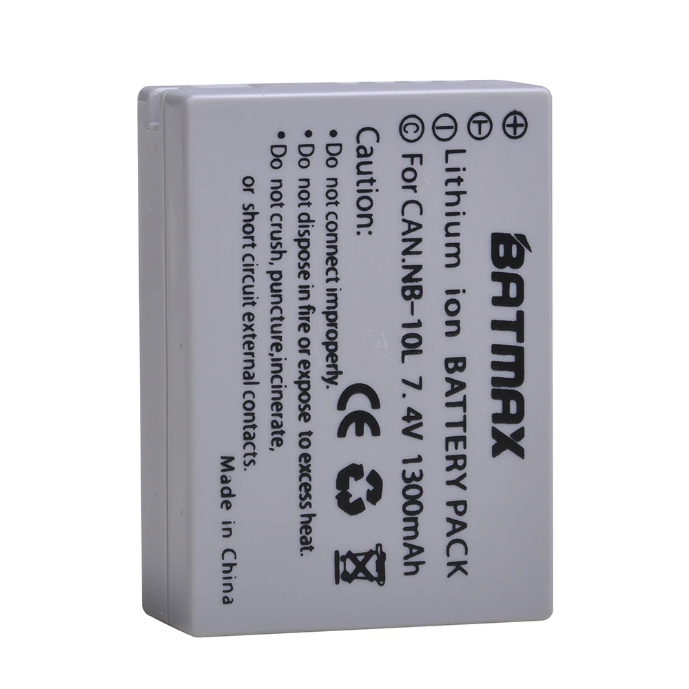 Batmax NB-10L Replacement Battery and USB Dual Charger for Canon SX40HS SX50 PowerShot SX40 HS SX50 HS SX60 HS