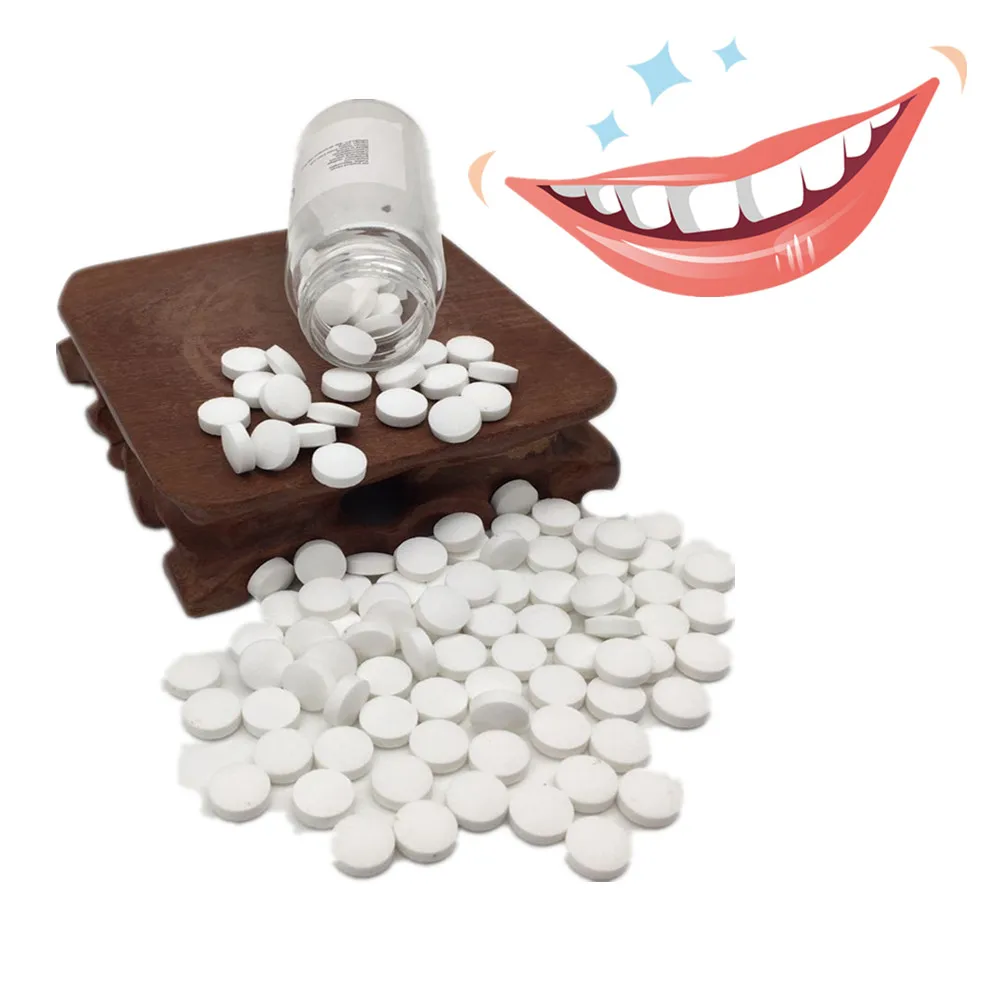 Natural Solid Mouthwash Tablets Fresh Breath with Biodegradable Packing For Travel