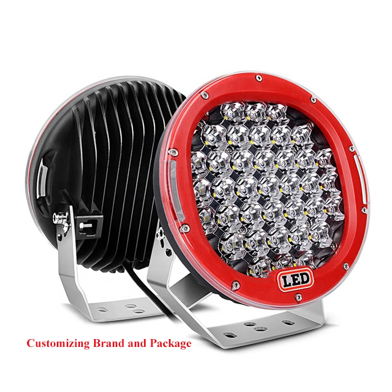 Driving Light Automotive 4x4 Car Front Bumper Led Worklight 185W 24V Round 9 Inch Tractor 12V Led Work Light