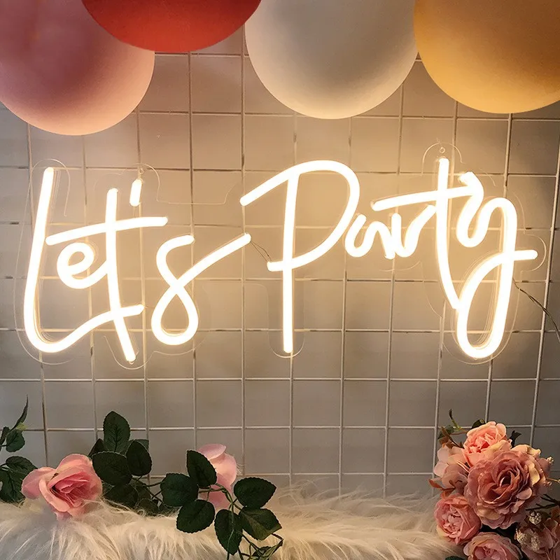 wholesale Led Advertising Open Neon Sign Custom Flex Diy Neon Light Signs Custom Neon Sign For Wedding Bar Party Decoration
