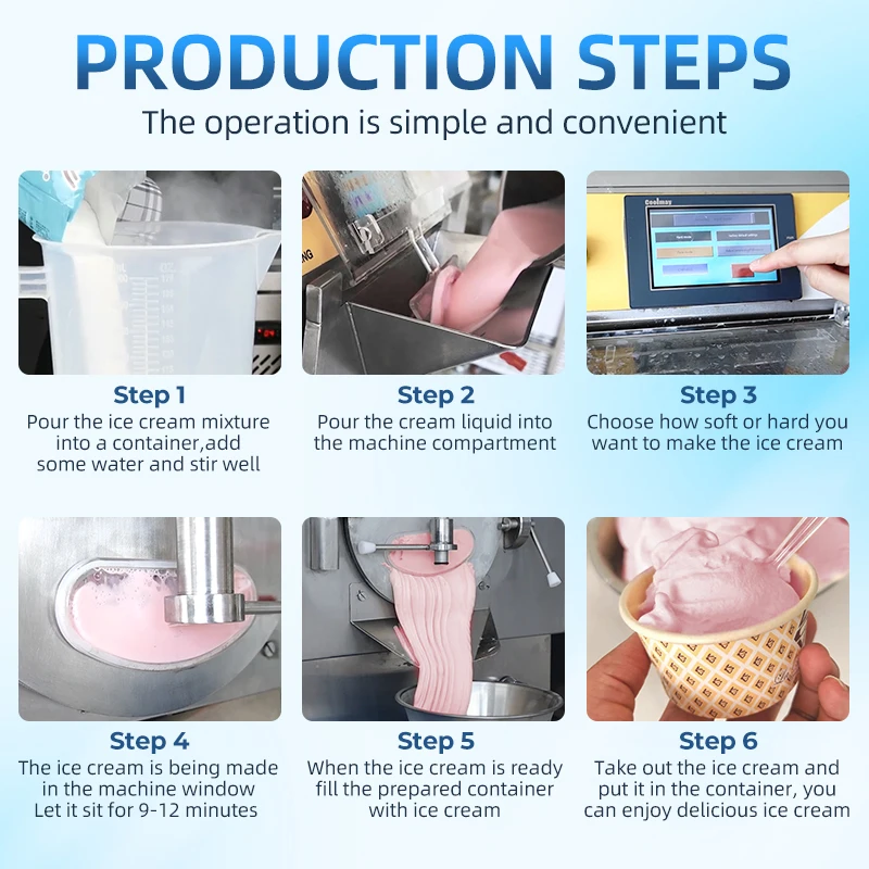 Hard Ice Cream Machine Y Pasteurizar Maker Price Gelato Machine