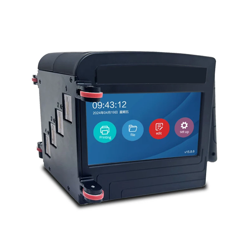 10cm wide handheld inkjet printer, cardboard box logo pattern, metal packaging bag, date, color handheld machine