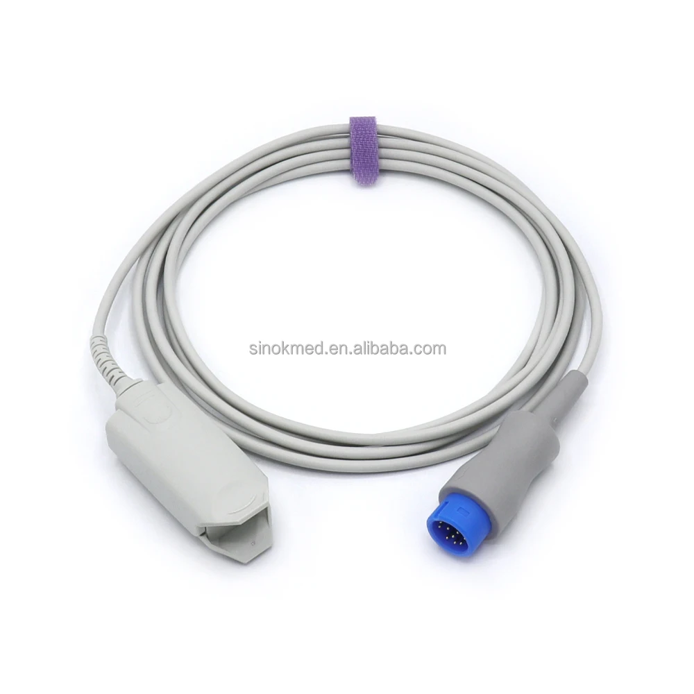 Comen Reusable Spo2 Sensor Adult clip Spo2 Probe 3 M 12 Pins Connector