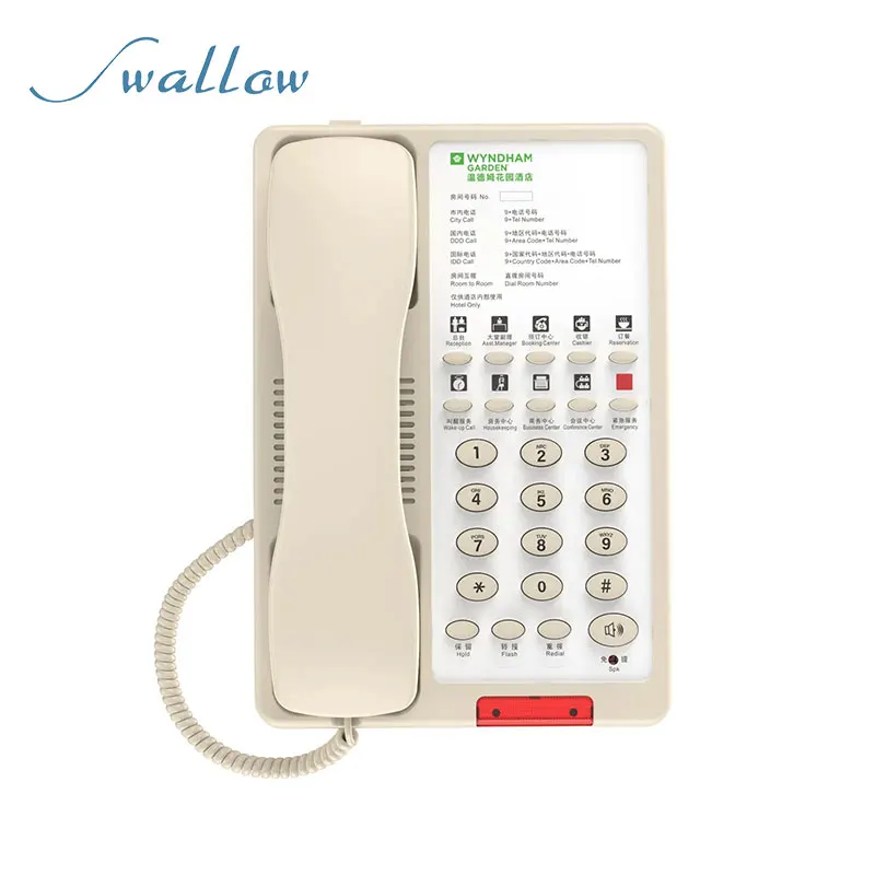 Cable telephone with transponder reliable and easy-to-use communication