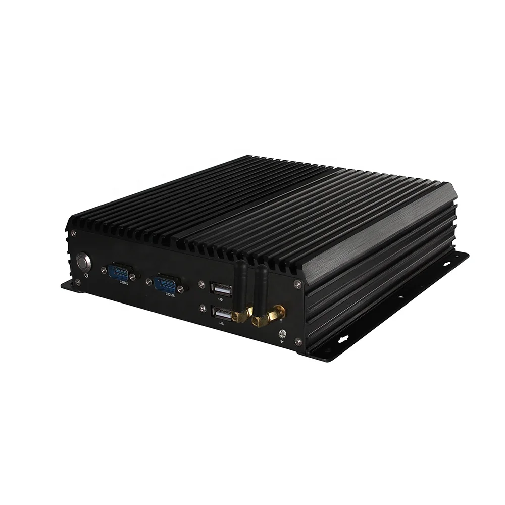 Fanless industrial mini pc inter i3-6100u processor embedded box computer wifi 6usb 6com used in workingshop