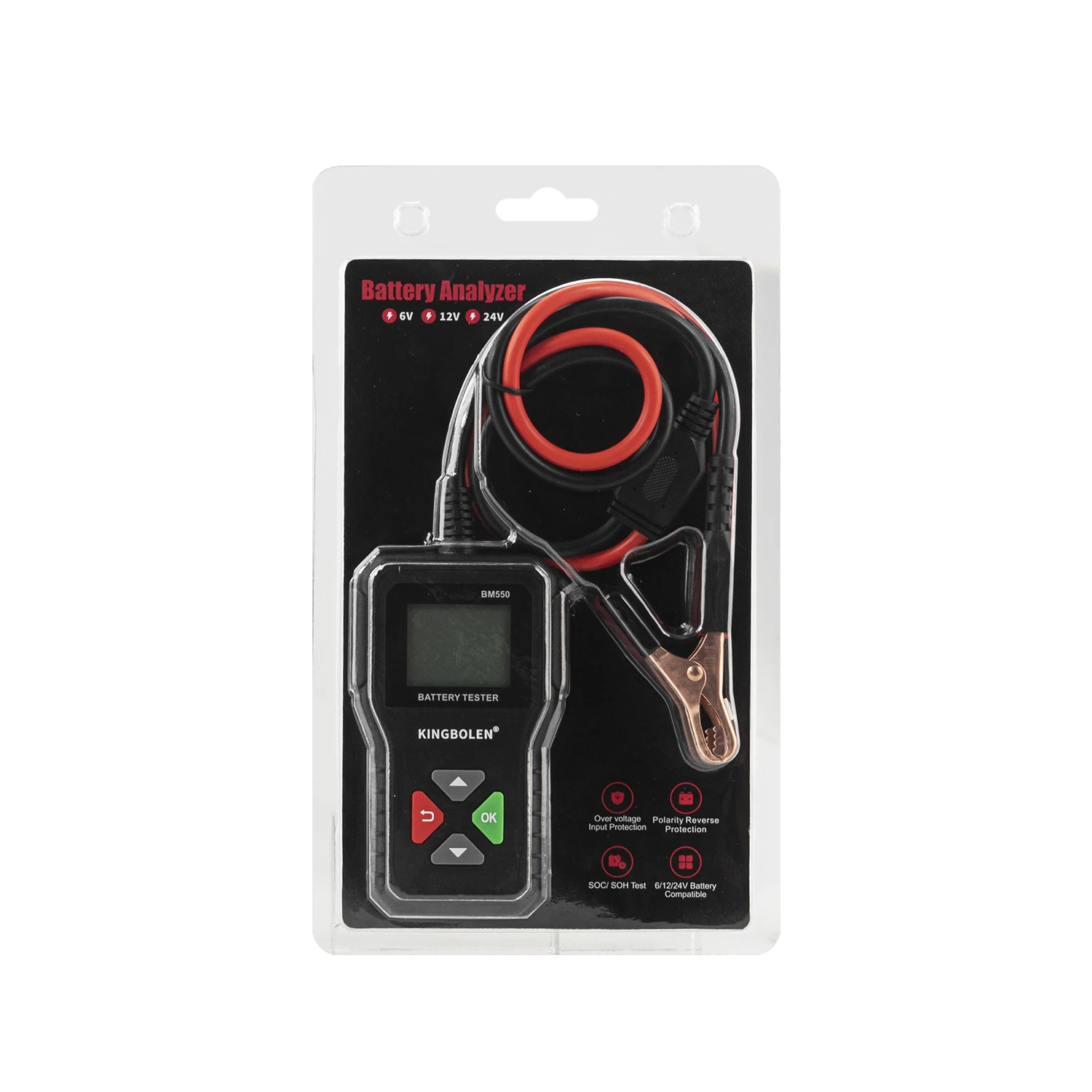 BM550 6V 12V 24V 100-2000A CCA Capacity Digital Car System Tool Battery Analyzer Truck Motorcycle Automotivo Auto Battery Tester