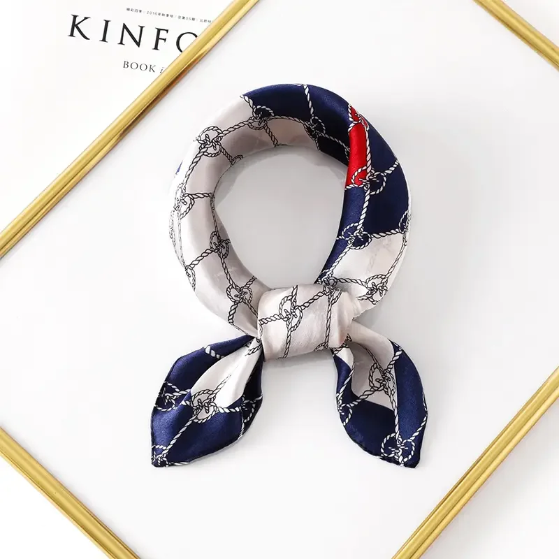 Good Quality Wholesale Custom Printed Luxury 100% Natural Silk Square Scarf for Women