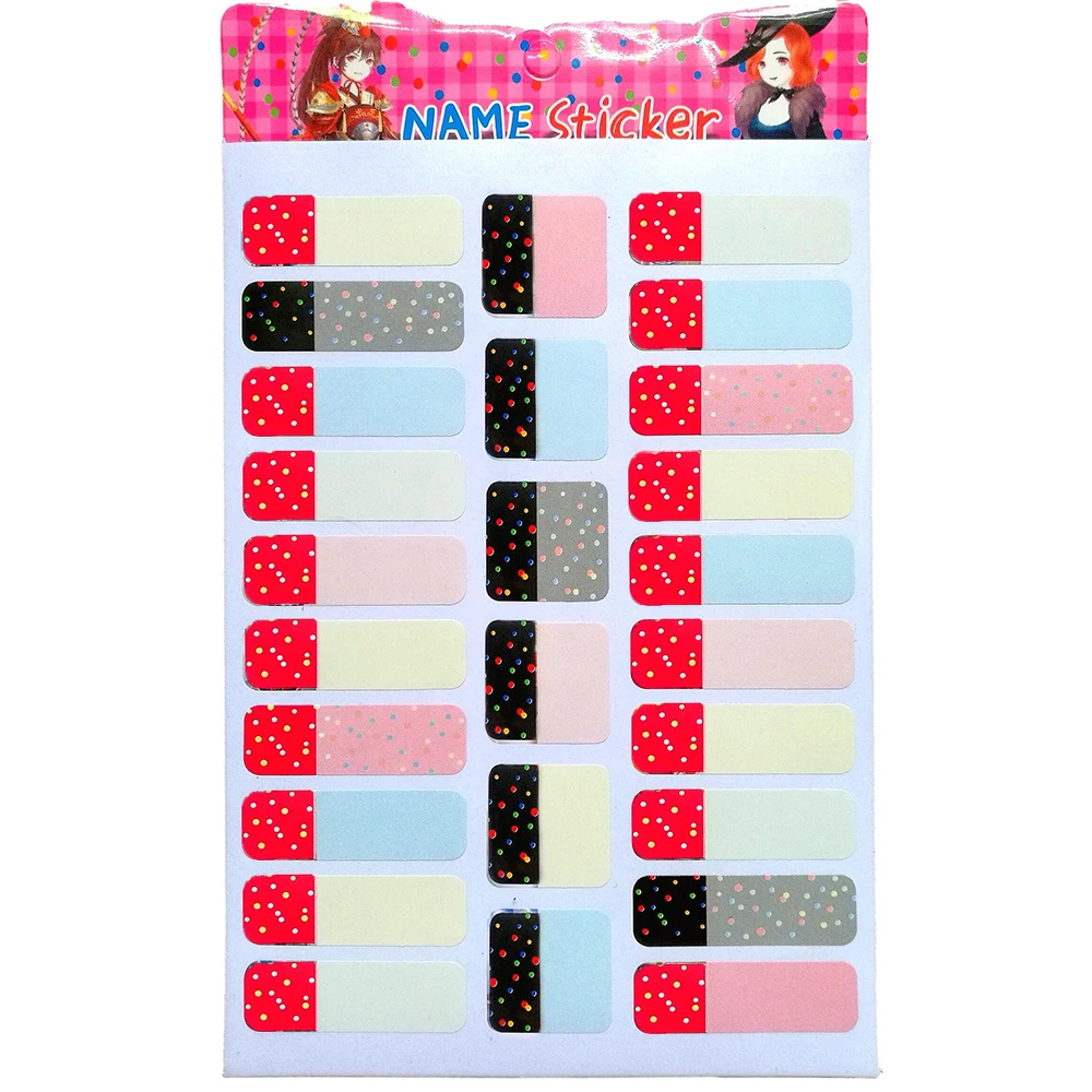 New name stickers provide anime cartoon characters printing waterproof promotional name stickers
