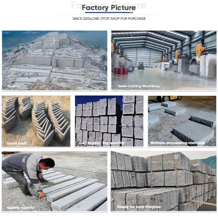China Factory Manufacture Grey Granite Mushroom Stone block walls natural split surface granite wall stack stone