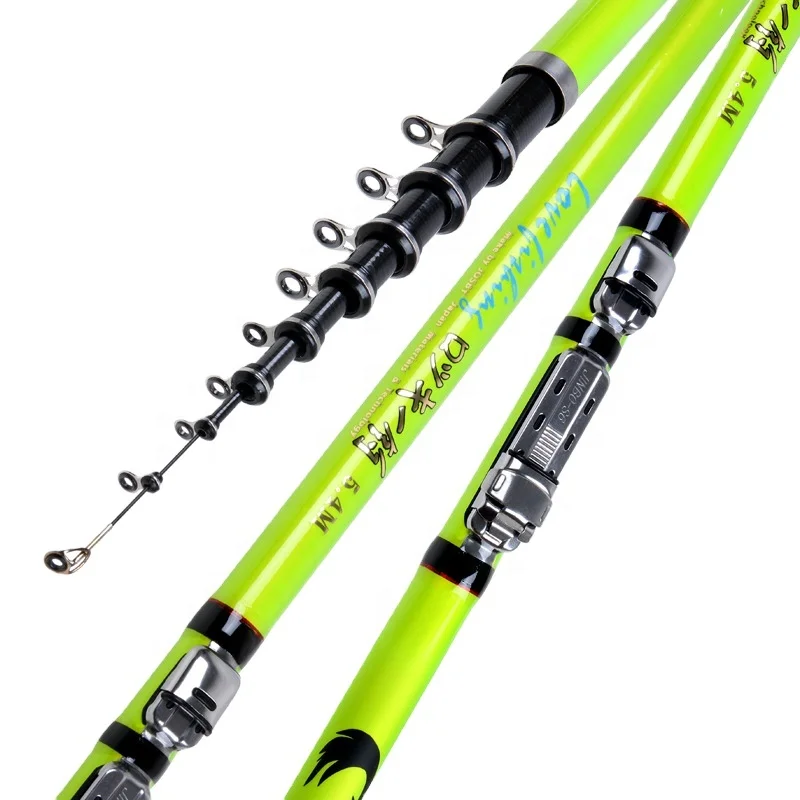 Carbon fiber rock fishing rod 3.6M 4.5M 5.4M 6.3M telescopic carp spinning fishing rod Sea Fishing Rod