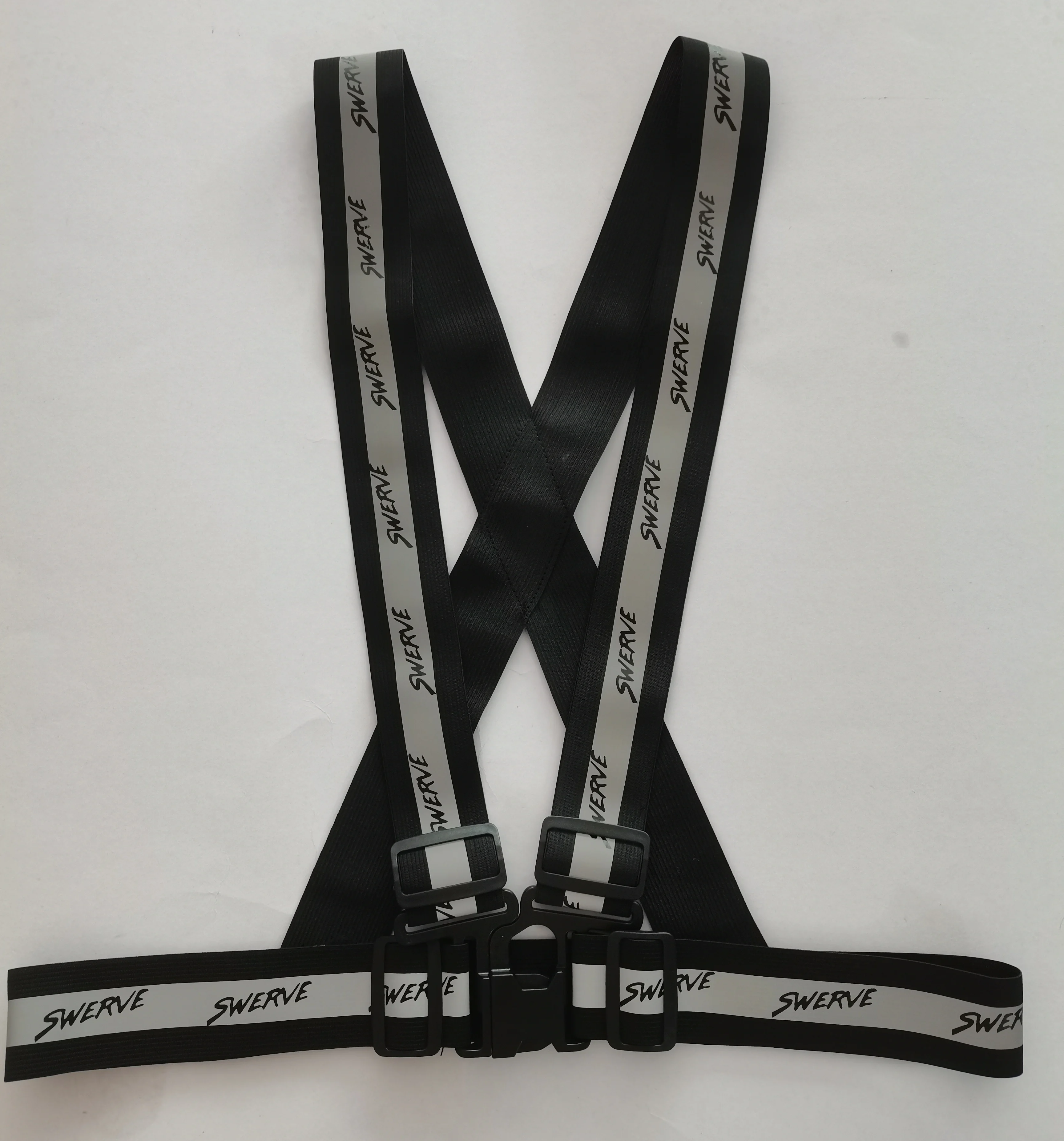 Fluorescent Yellow Orange Black Running OEM ODM EN17353 Reflective Safety Belt For Biking Sports