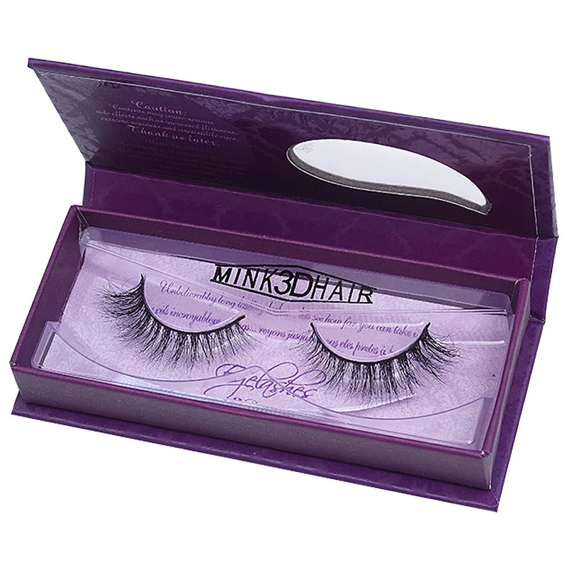 
Wholesale Easy Wear Real False Strip Lashes Mink 3d Eyelash With Eyelash Packaging Box Custom 