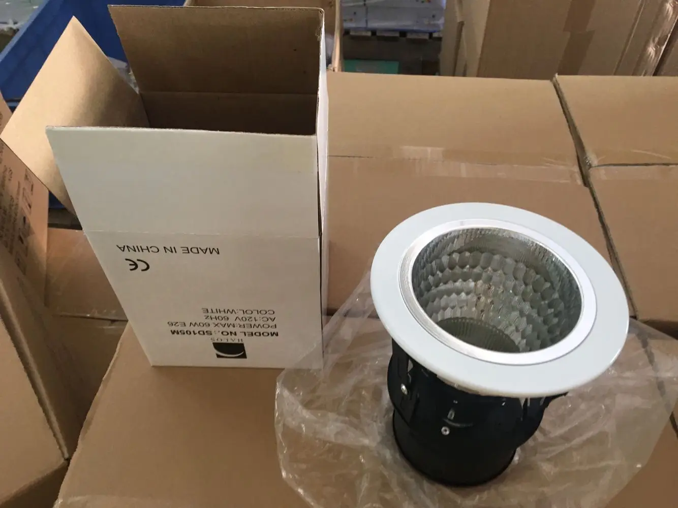 commercial lighting Recessed downlight , E27 led bulbs ,vertical style,white or plating color