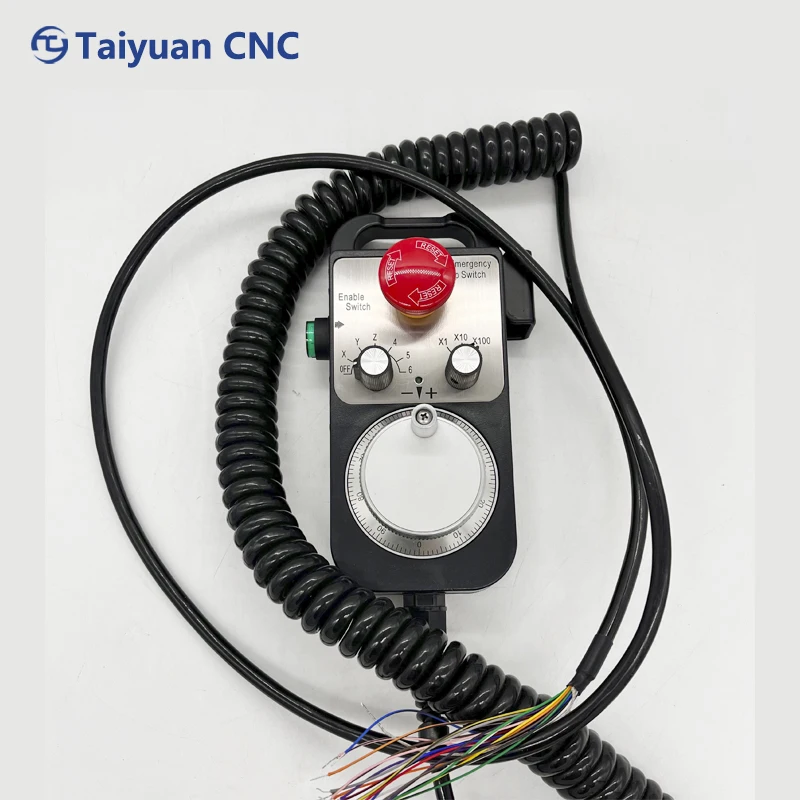 High anti-jamming Type 100ppr 5-24VDC line drive TTL CNC manual pulse Generator MPG for CNC milling machine