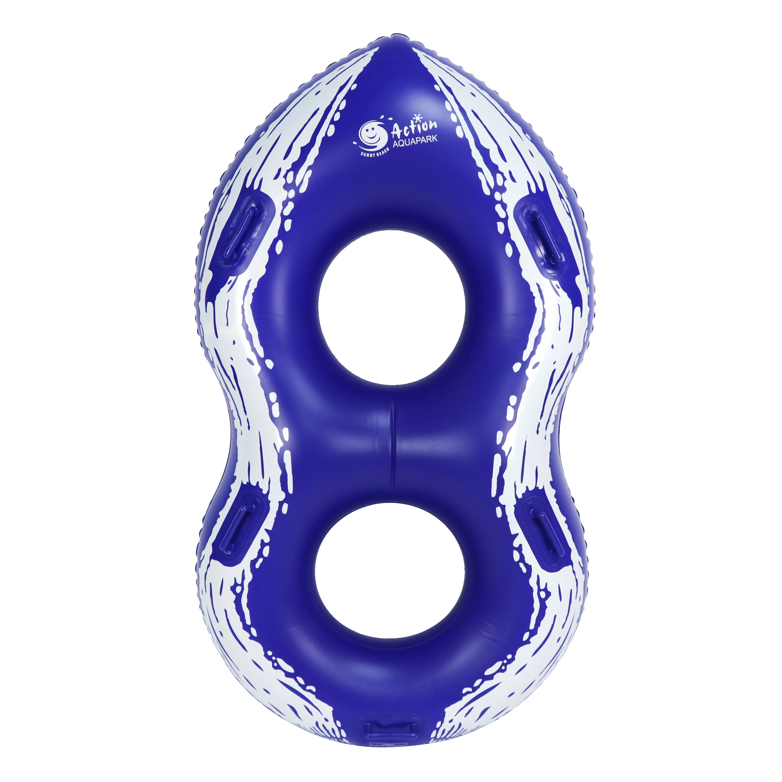 Custom 2-Person PVC Inflatable River Float Tube for Swimming and Beach Use for Water and Sea Pool with Handles