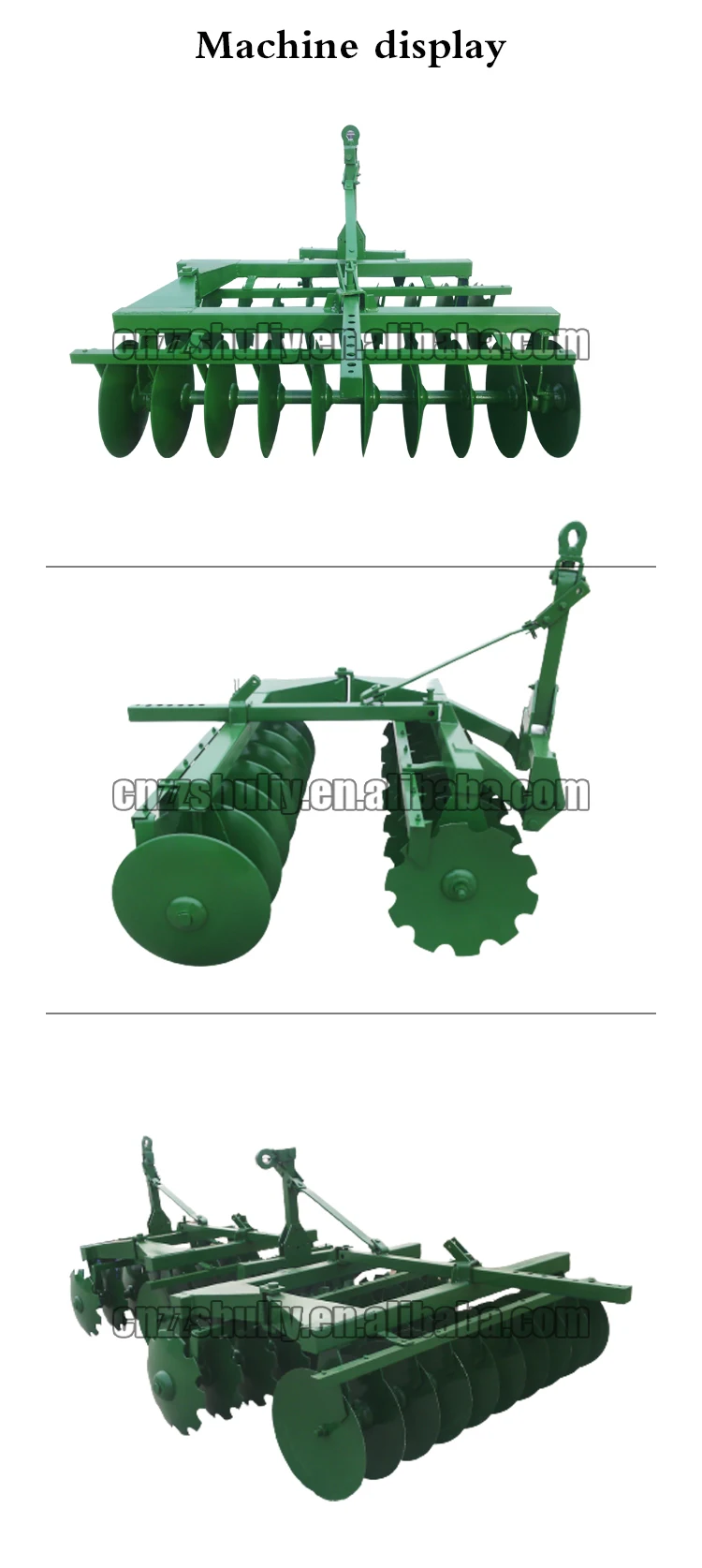 Agricultural Machinery Disk Harrow Atv Disc Plough Harrow