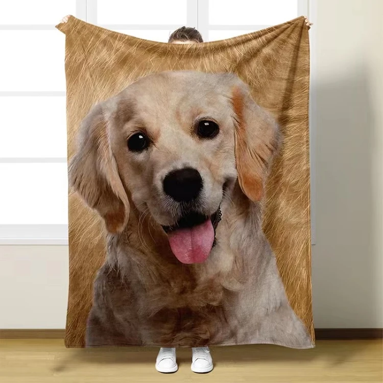 Hot sale pet blankets new design pet dog pattern printing fleece blanket lion printing big size throw  blanket