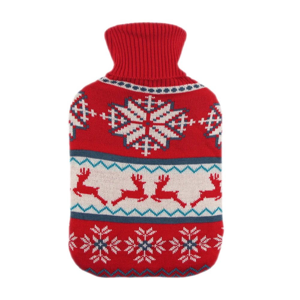 cheapest price 1l / 2l bs 1970:2012 ce knitted cover for hand warmer hot water bottle bag natural rubber