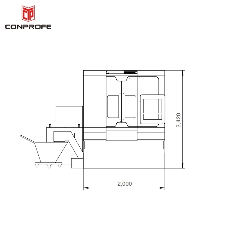 factory price 5 Axis China CNC milling machining center machine with automatic tool changer VMC400