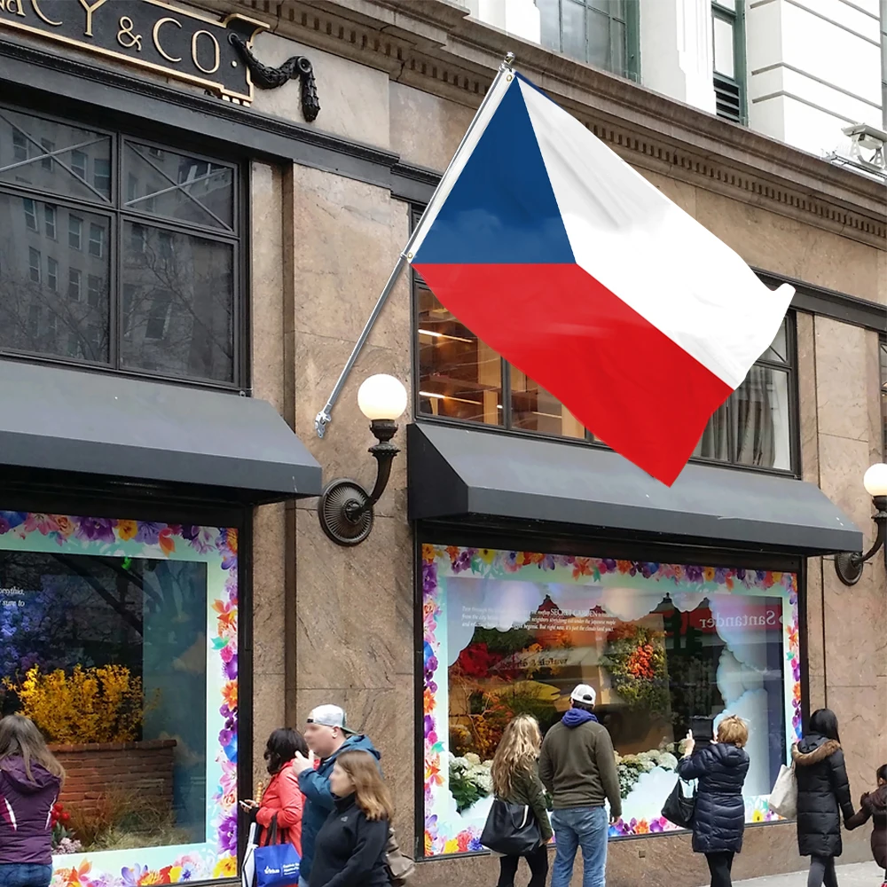 3X5FT Vivid Color and UV Fade Resistant All Different Countries Professional Flag Factory the Czech Republic Flag