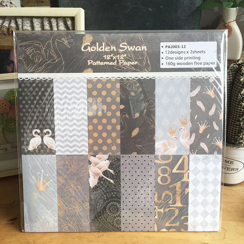 Ремесло мусор журнал дневник творческий картон Scrapbooking 12x12 Скрапбукинг Бумага с тиснением