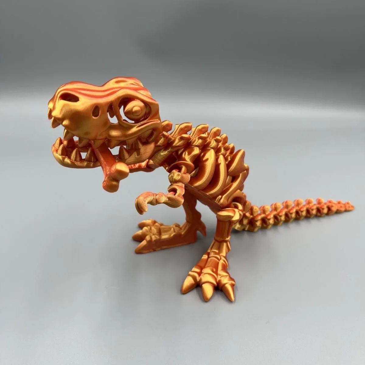 Exquisite Unisex 3D T-Rex Fossil Skeleton Artwork Handicraft with Movable Joints and Openable Mouth