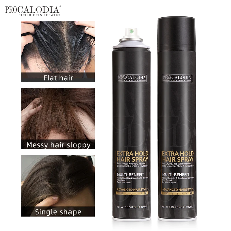 PROCALODIA Private Label Strong Styling Hair Men Fixing Spray Moisturize Barber Hair Fiber Holding Styling Hair Spray