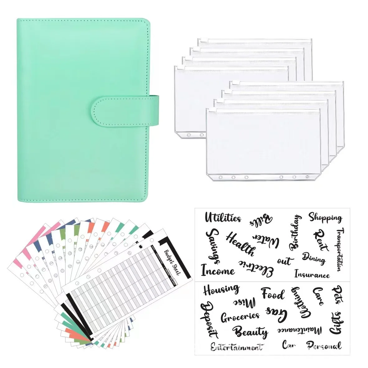 Wholesale A6 Budget Binder Set Cash Envelope Planners With Expense Budget Sheets And Label Sticker