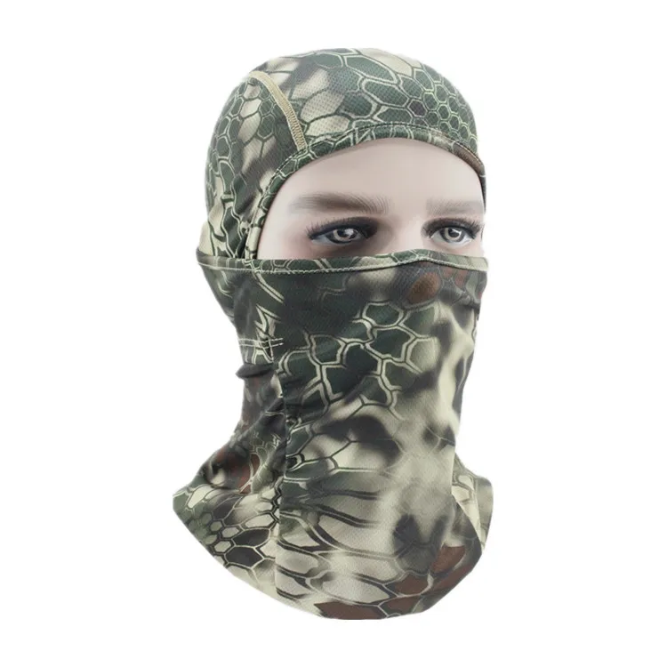 UV Protection Windproof  Hood Tactical Mask for Ski Cycling Outdoor Fishing Hunting Camo