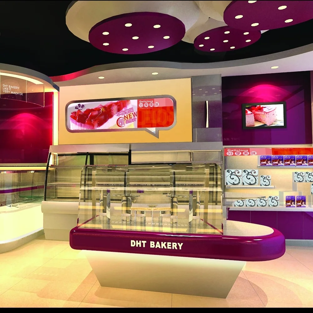 Good quality bakery equipment gondola wood bread display rack