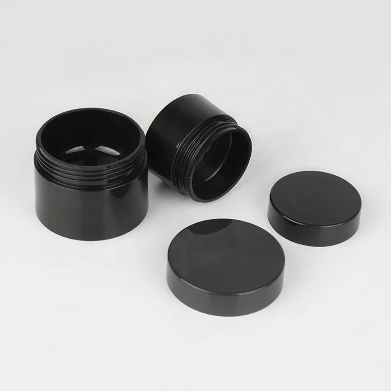 10grams 30grams 50gm black empty cream cosmetic jar  with lids for hair care containers